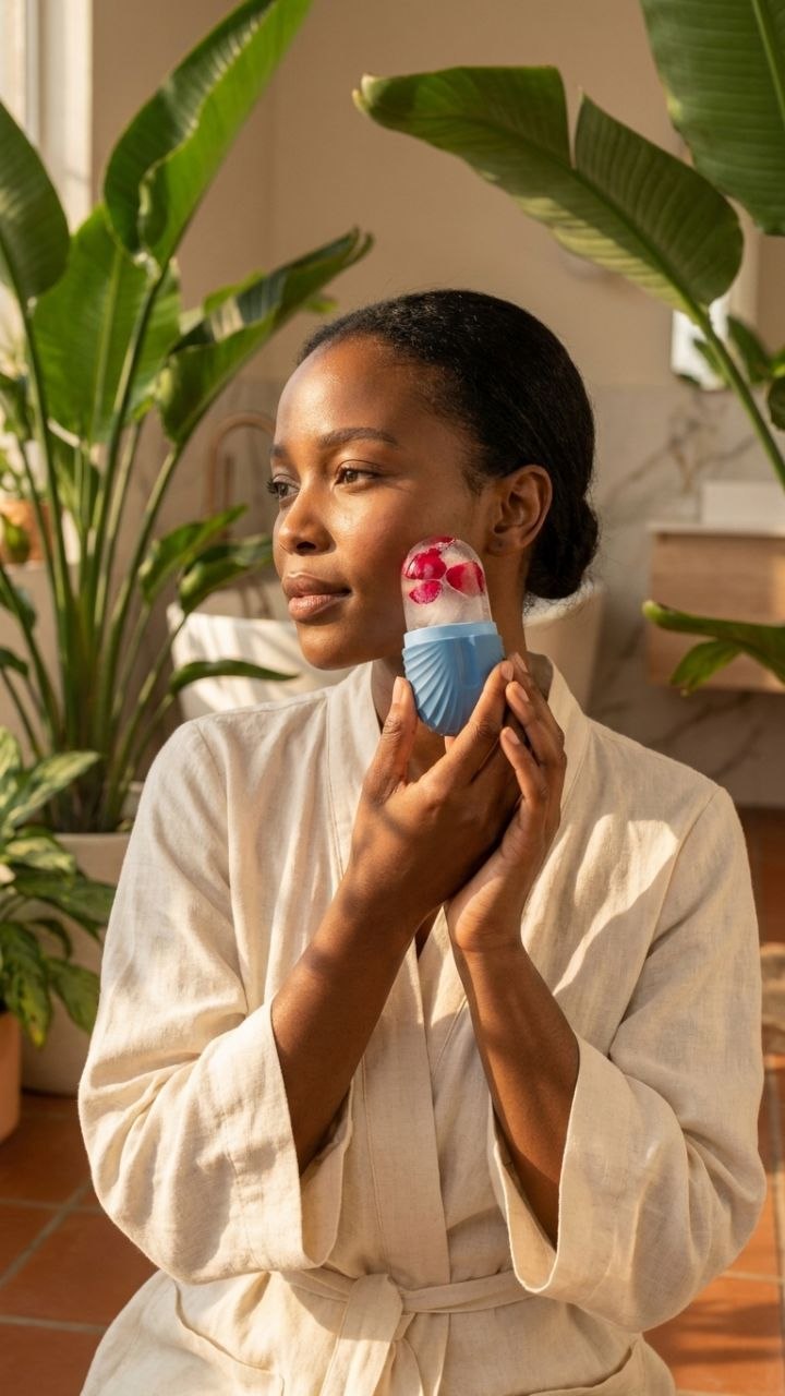 Ice Globe Face Roller | Cryo Facial Massager & Depuffing Tool